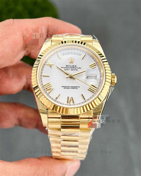 gold rolex mens watch price|Rolex day date 40 yellow gold.